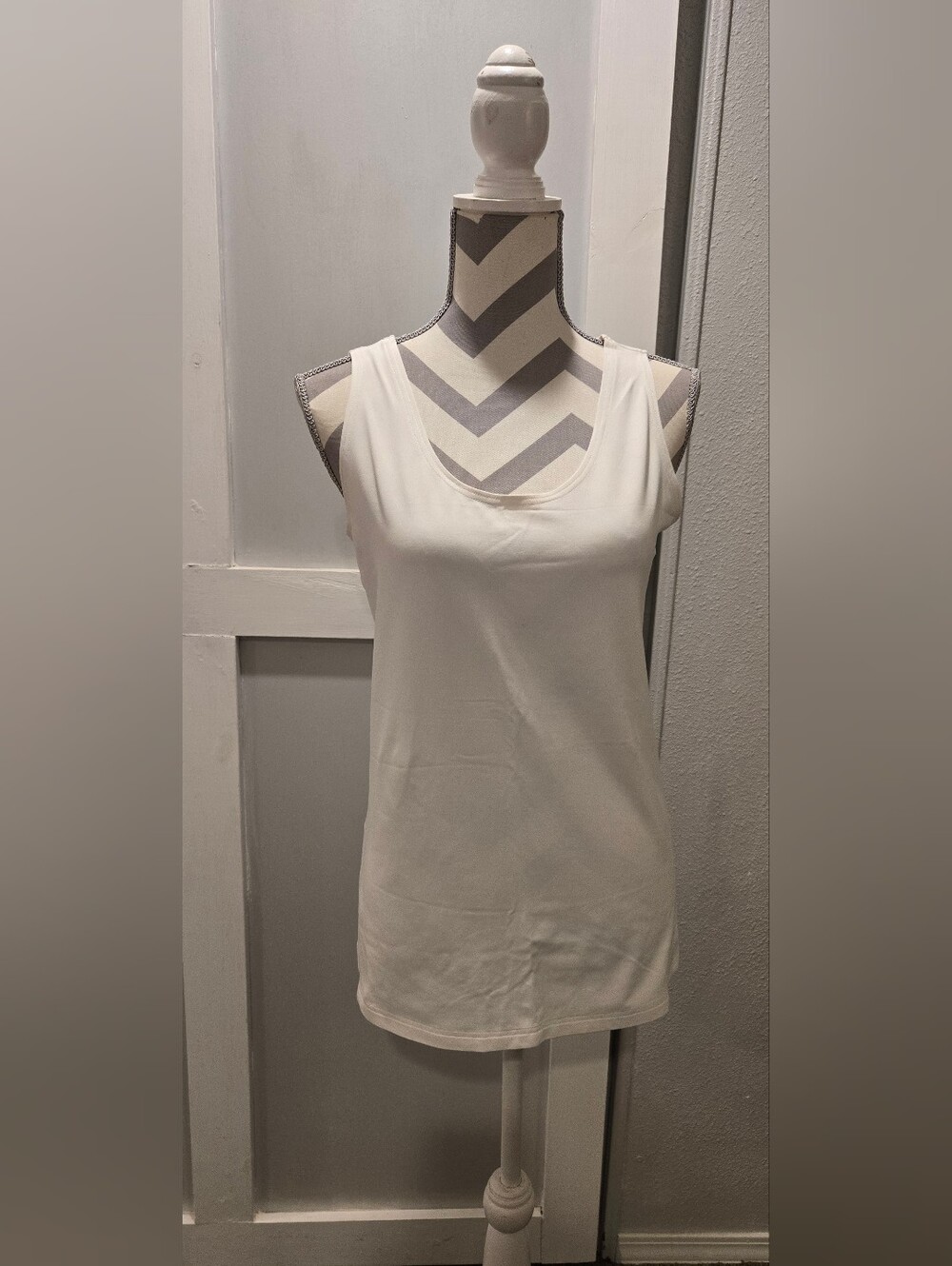 Sympli Ivory Scoop Neck Tank Top